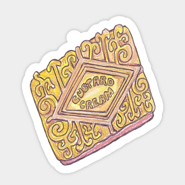 Custard Creams Sticker by MagsWilliamson